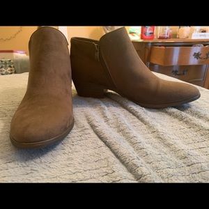 Dark Brown Suede Booties